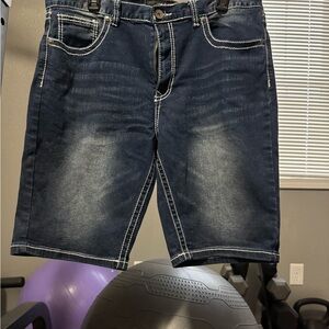 True Luck Men's Blue Denim Shorts